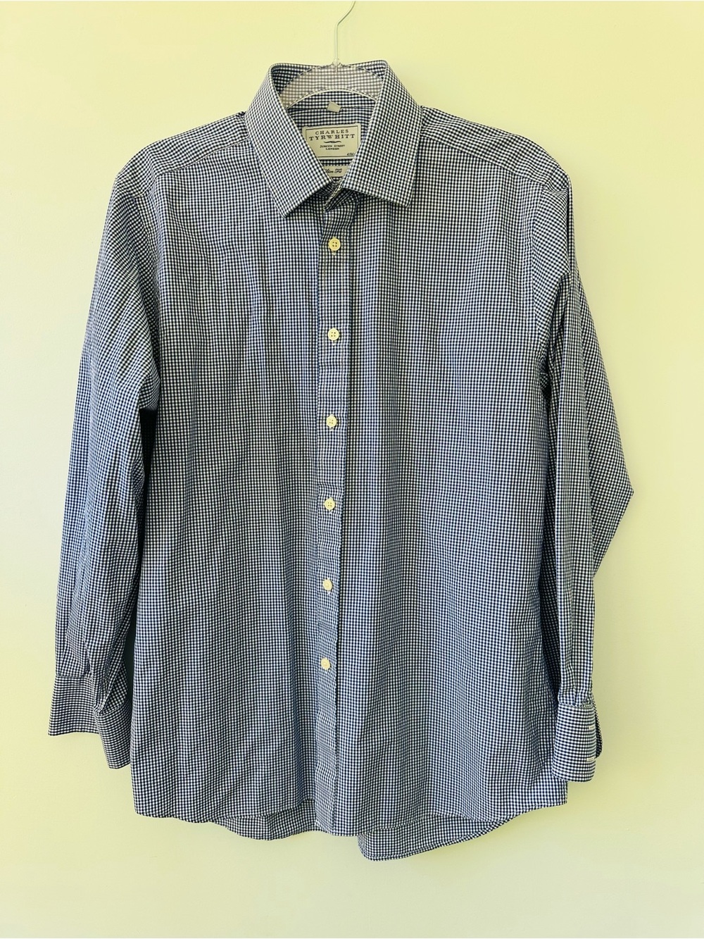 Charles Tyrwhitt Slim Fit Blue Check Dress Shirt Mens 16/33